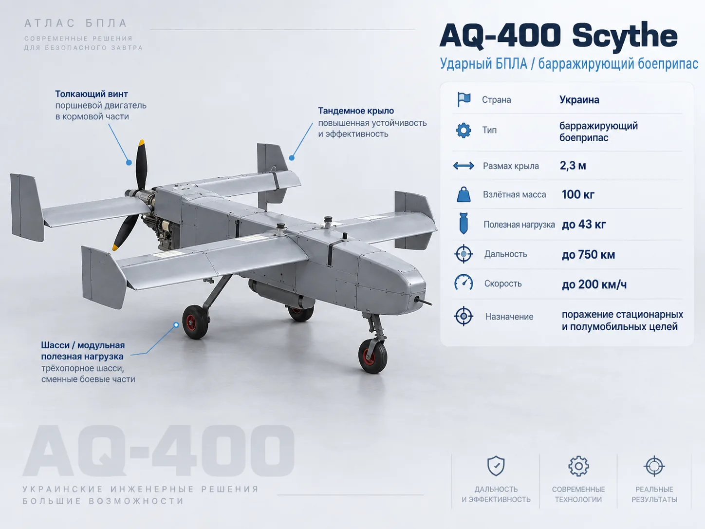AQ-400 Scythe на сером фоне