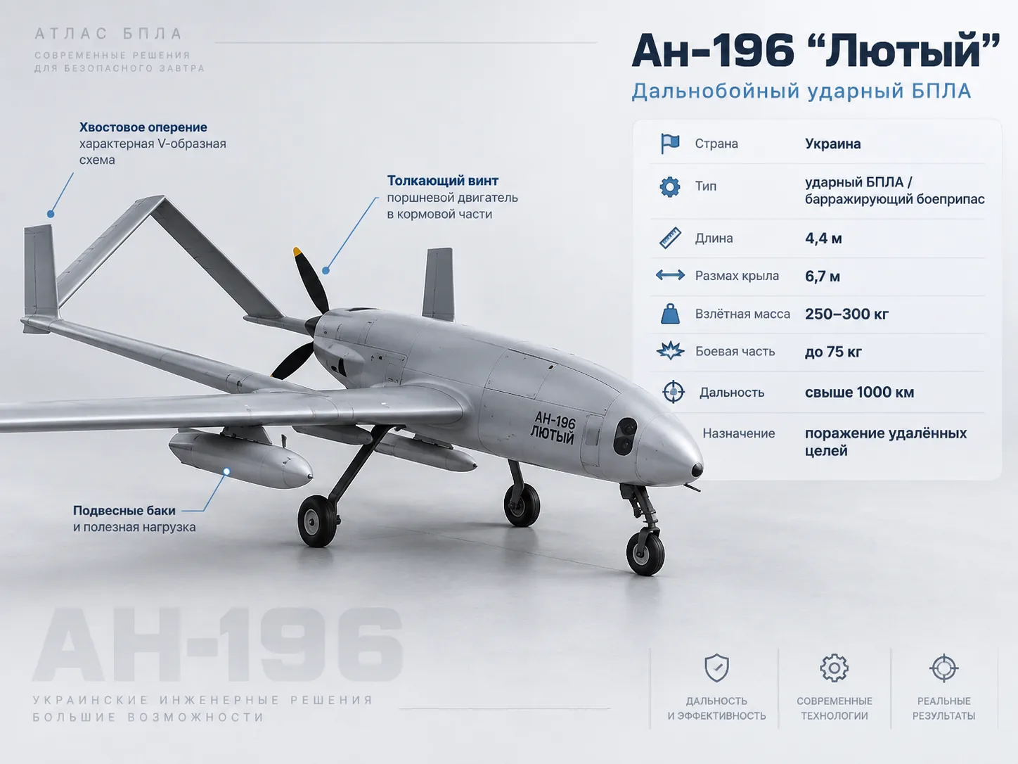 Lyutyi / Ан-196 на сером фоне